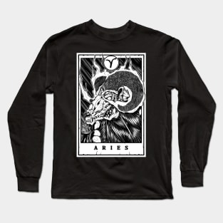 Aries Zodiac Tarot Long Sleeve T-Shirt